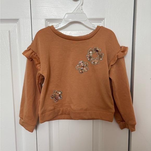 btween Floral Embellished Brown Girls Outfit - Picture 2 of 5